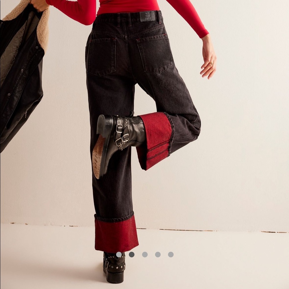 We the free final countdown cuffed low rise jeans